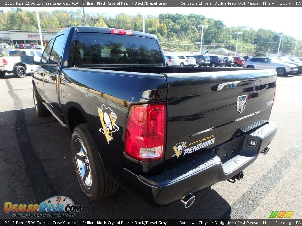2018 Ram 1500 Express Crew Cab 4x4 Brilliant Black Crystal Pearl / Black/Diesel Gray Photo #3