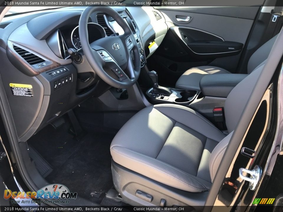 2018 Hyundai Santa Fe Limited Ultimate AWD Becketts Black / Gray Photo #4