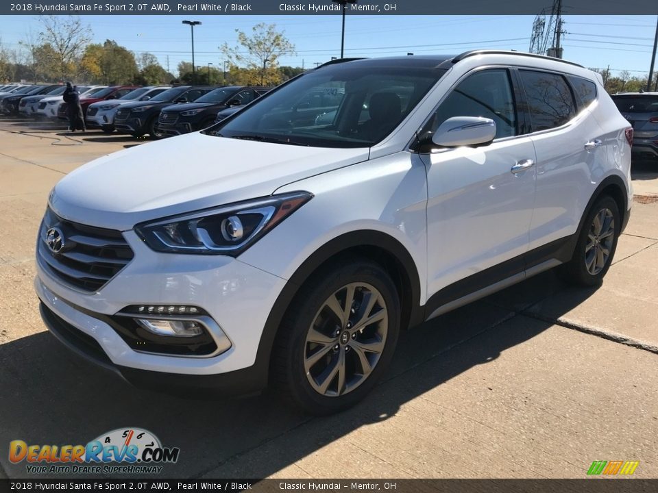 2018 Hyundai Santa Fe Sport 2.0T AWD Pearl White / Black Photo #1