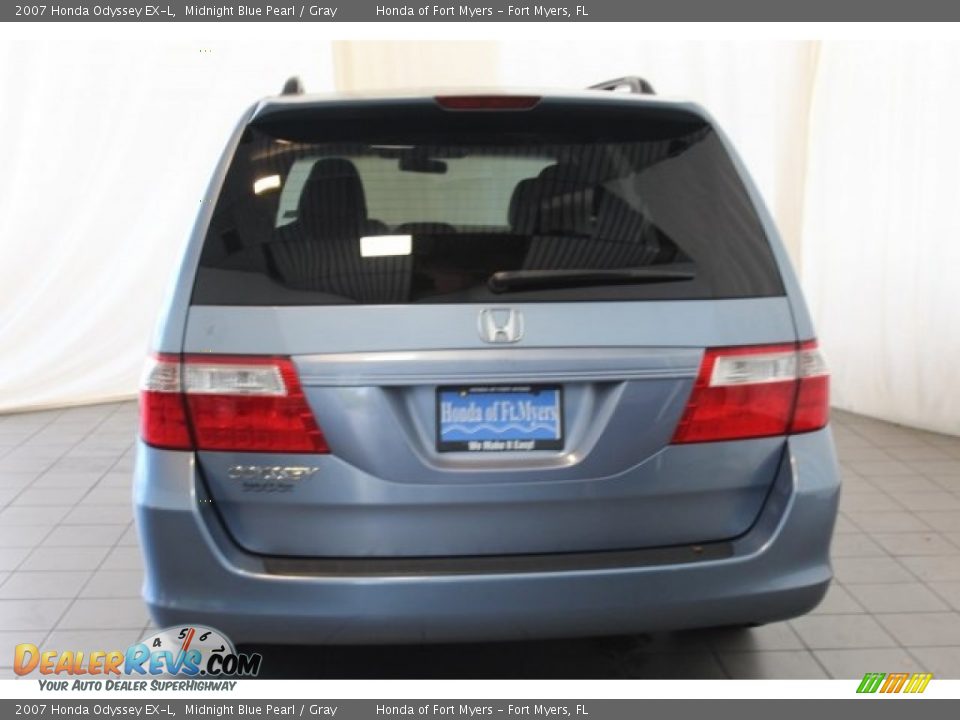 2007 Honda Odyssey EX-L Midnight Blue Pearl / Gray Photo #7