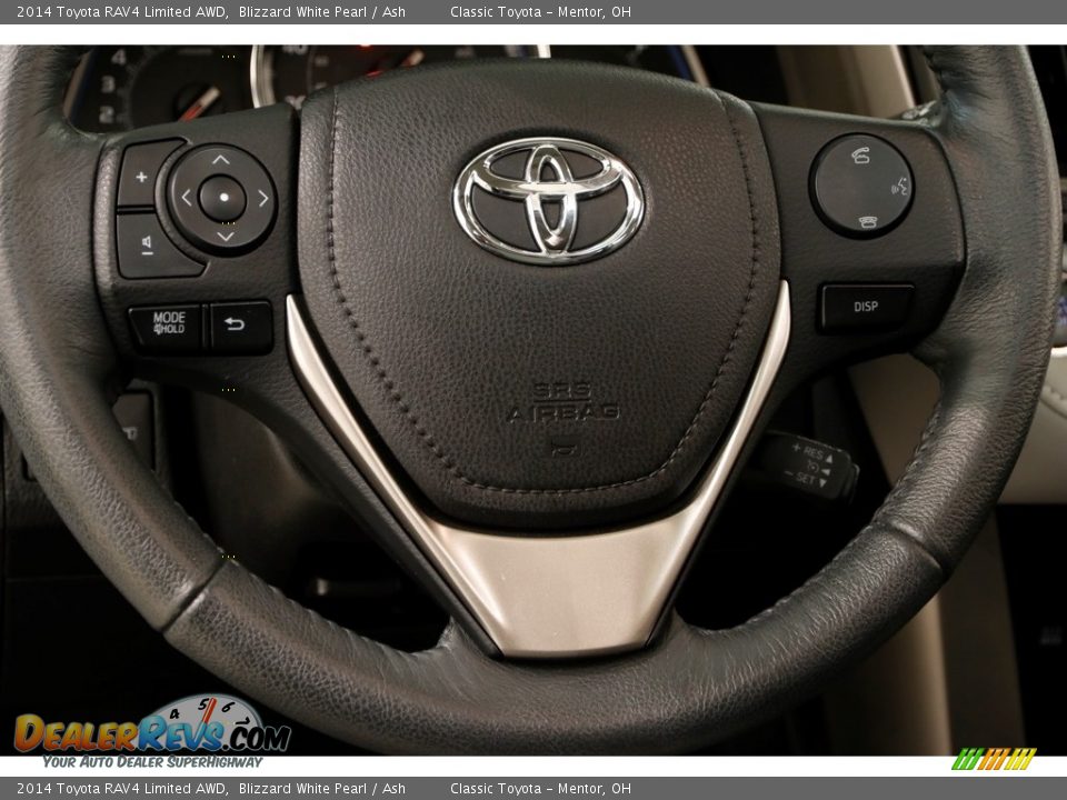 2014 Toyota RAV4 Limited AWD Blizzard White Pearl / Ash Photo #7