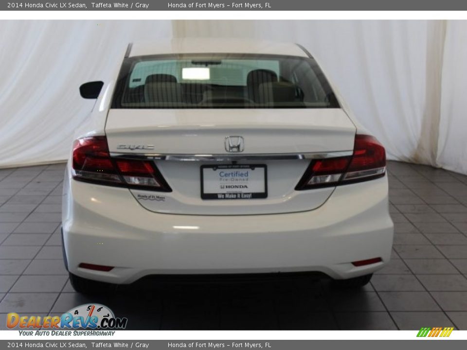 2014 Honda Civic LX Sedan Taffeta White / Gray Photo #7