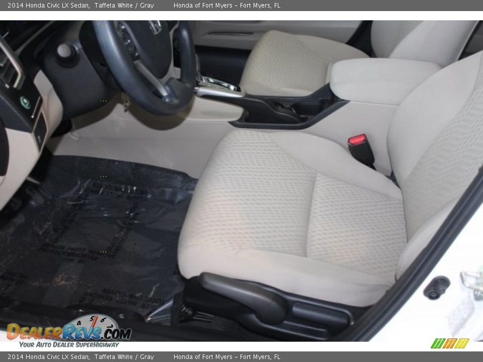 2014 Honda Civic LX Sedan Taffeta White / Gray Photo #11