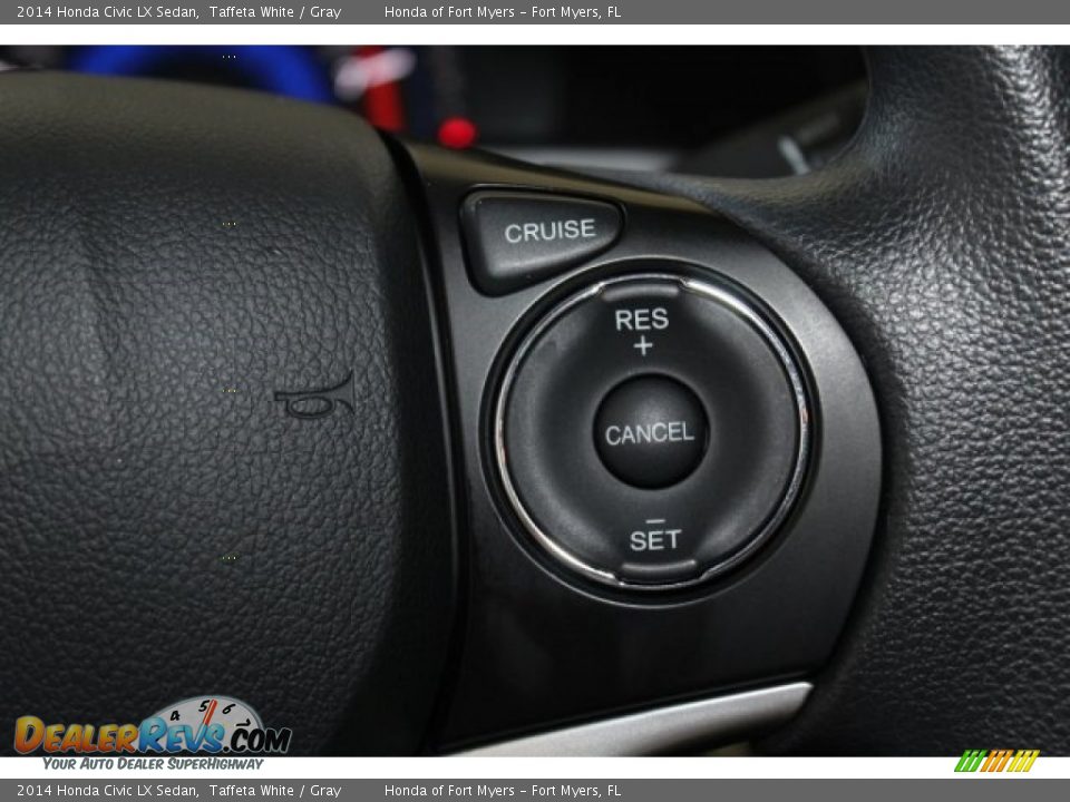 2014 Honda Civic LX Sedan Taffeta White / Gray Photo #14