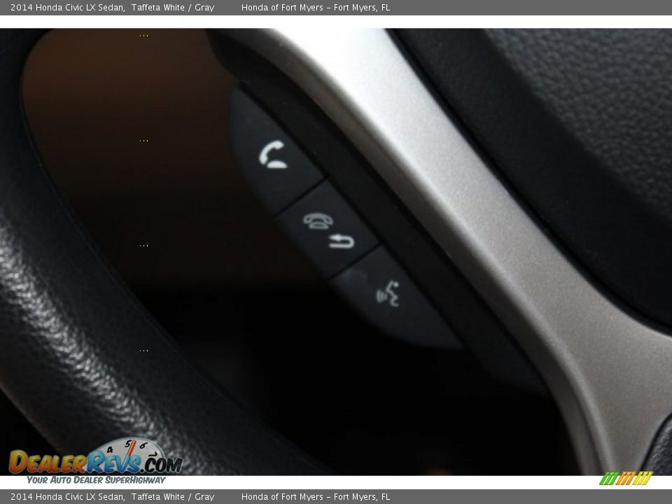 2014 Honda Civic LX Sedan Taffeta White / Gray Photo #15