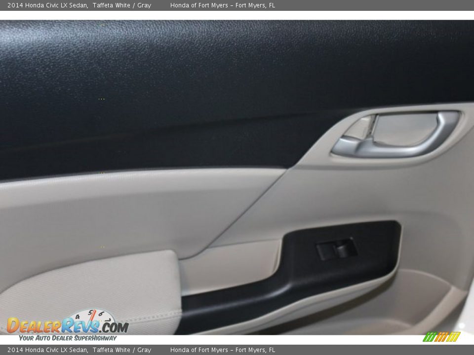 2014 Honda Civic LX Sedan Taffeta White / Gray Photo #21