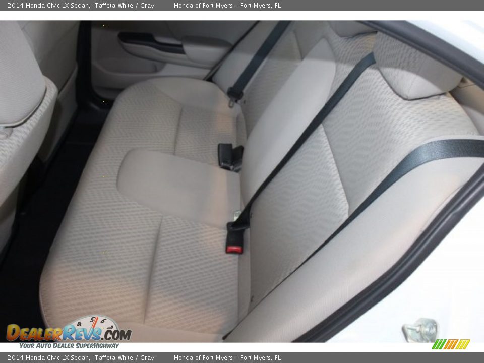 2014 Honda Civic LX Sedan Taffeta White / Gray Photo #22
