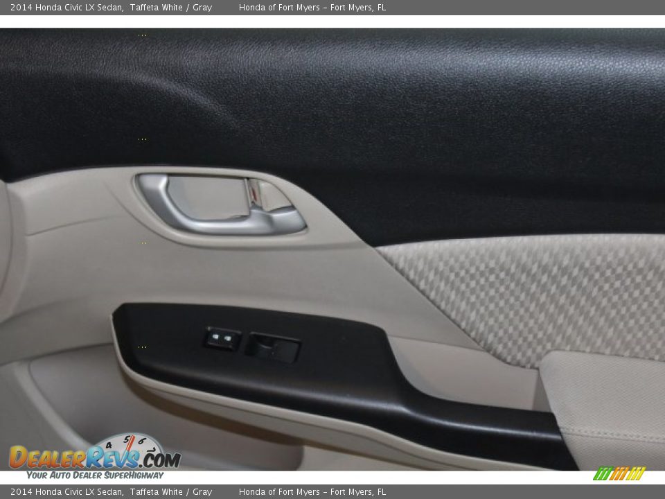 2014 Honda Civic LX Sedan Taffeta White / Gray Photo #25