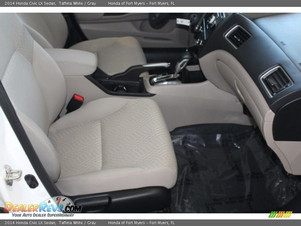 2014 Honda Civic LX Sedan Taffeta White / Gray Photo #26