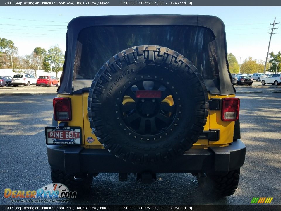 2015 Jeep Wrangler Unlimited Sport 4x4 Baja Yellow / Black Photo #6