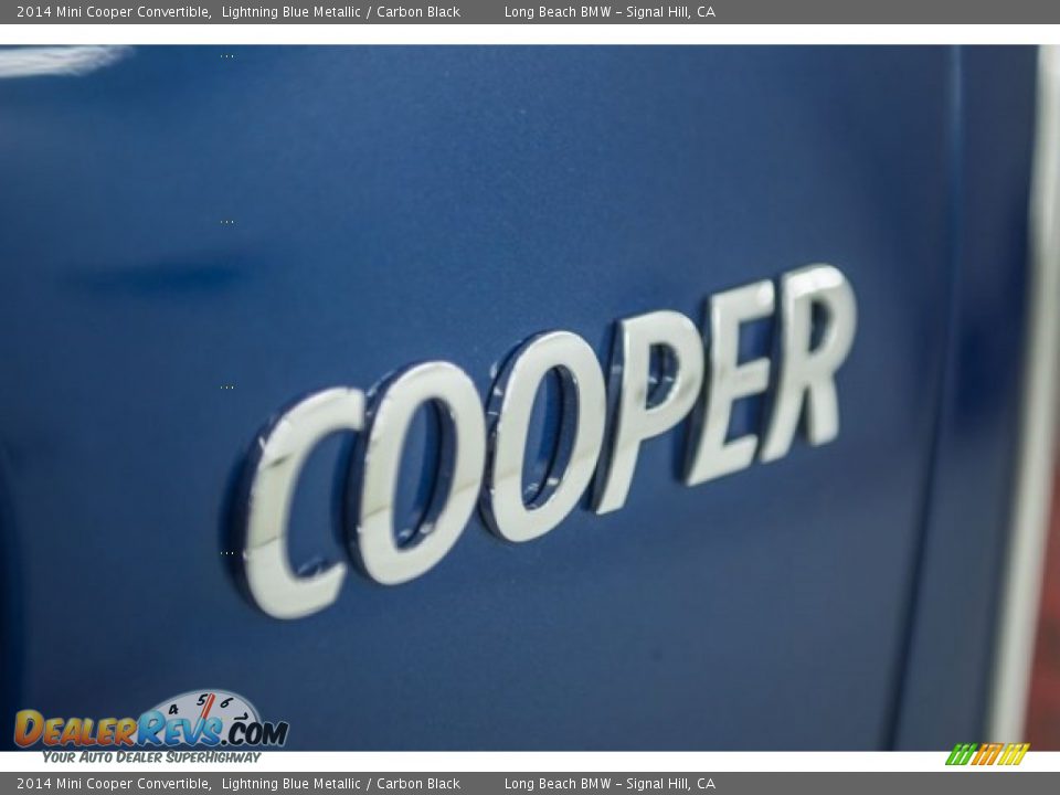 2014 Mini Cooper Convertible Lightning Blue Metallic / Carbon Black Photo #7