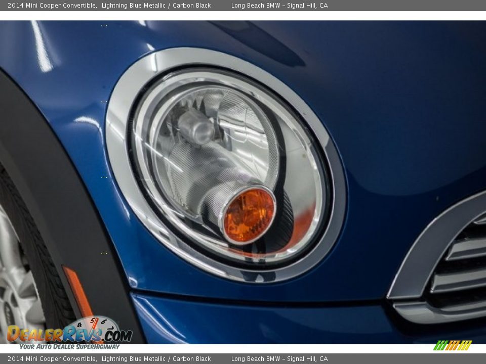 2014 Mini Cooper Convertible Lightning Blue Metallic / Carbon Black Photo #25