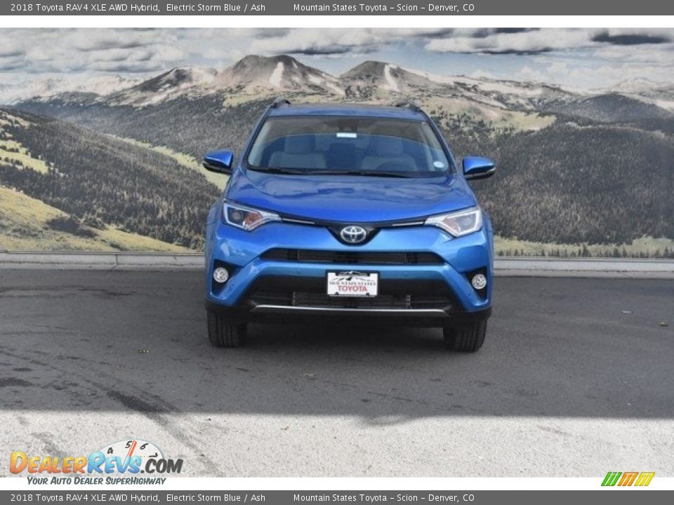 2018 Toyota RAV4 XLE AWD Hybrid Electric Storm Blue / Ash Photo #2