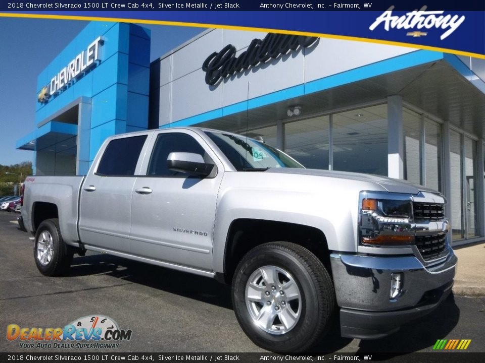 2018 Chevrolet Silverado 1500 LT Crew Cab 4x4 Silver Ice Metallic / Jet Black Photo #1