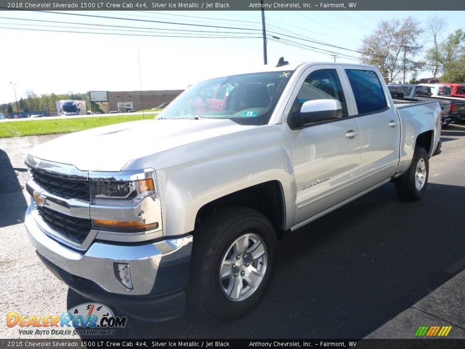 2018 Chevrolet Silverado 1500 LT Crew Cab 4x4 Silver Ice Metallic / Jet Black Photo #12