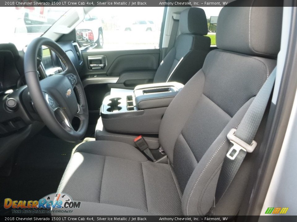 2018 Chevrolet Silverado 1500 LT Crew Cab 4x4 Silver Ice Metallic / Jet Black Photo #14