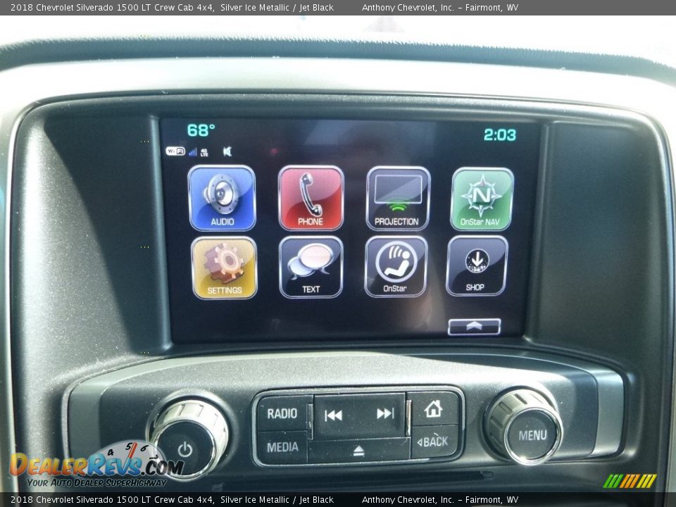 2018 Chevrolet Silverado 1500 LT Crew Cab 4x4 Silver Ice Metallic / Jet Black Photo #17