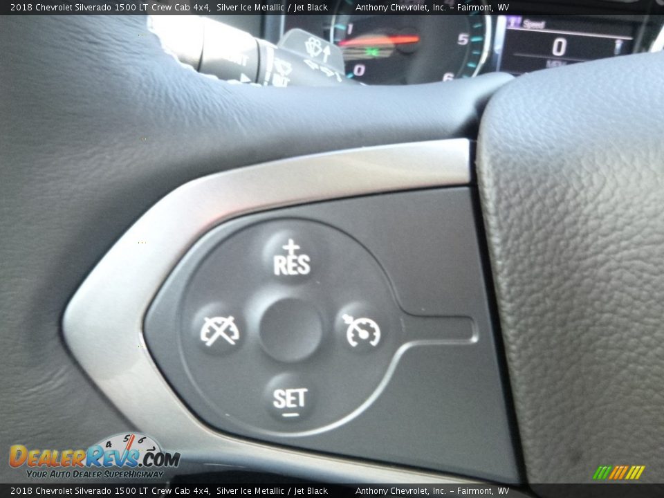 2018 Chevrolet Silverado 1500 LT Crew Cab 4x4 Silver Ice Metallic / Jet Black Photo #20
