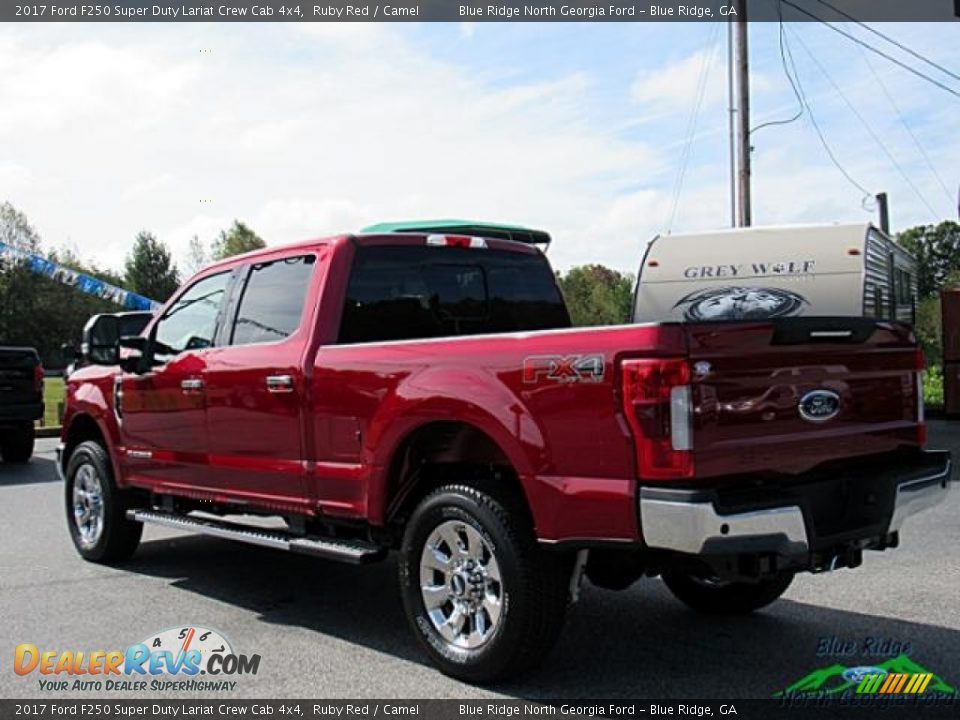 2017 Ford F250 Super Duty Lariat Crew Cab 4x4 Ruby Red / Camel Photo #3