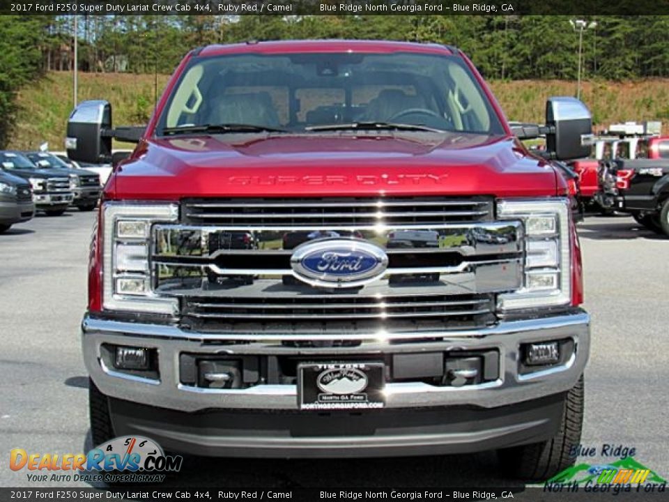 2017 Ford F250 Super Duty Lariat Crew Cab 4x4 Ruby Red / Camel Photo #8