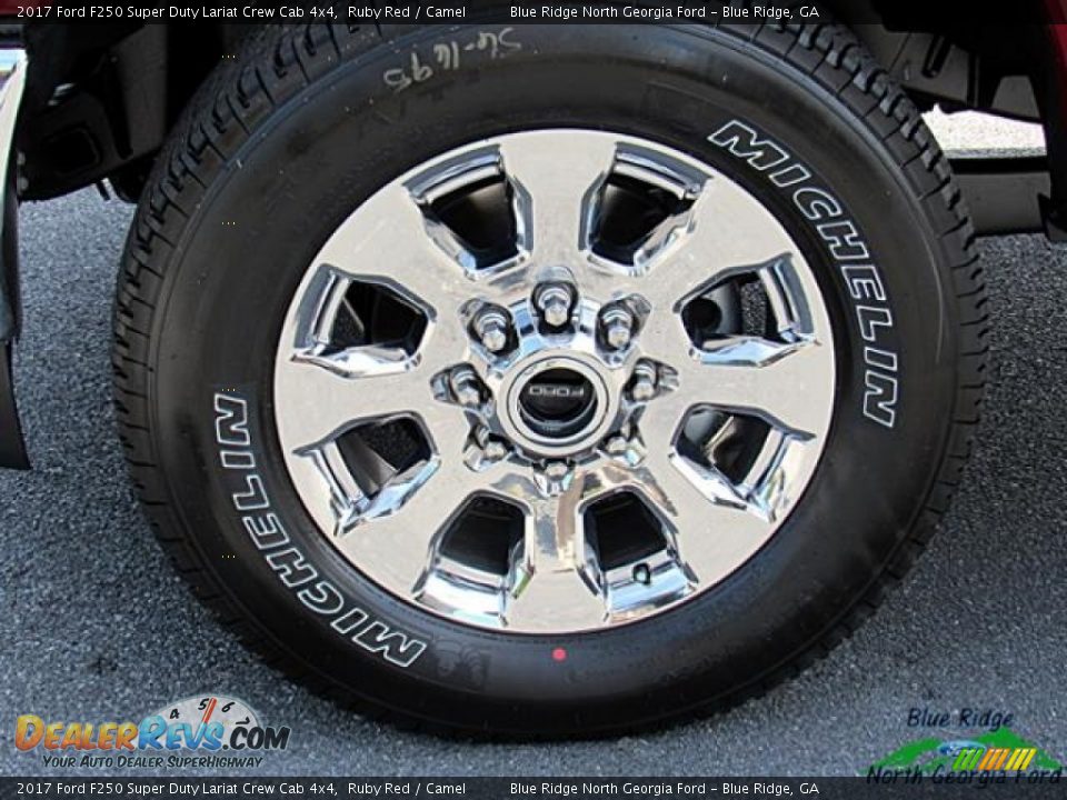 2017 Ford F250 Super Duty Lariat Crew Cab 4x4 Ruby Red / Camel Photo #9