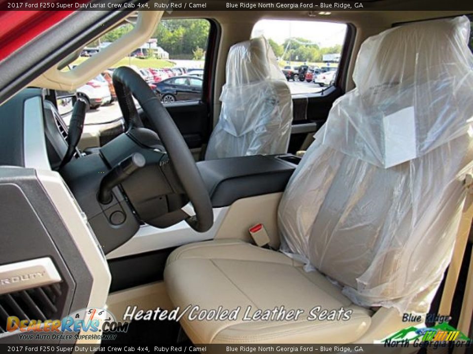 2017 Ford F250 Super Duty Lariat Crew Cab 4x4 Ruby Red / Camel Photo #10