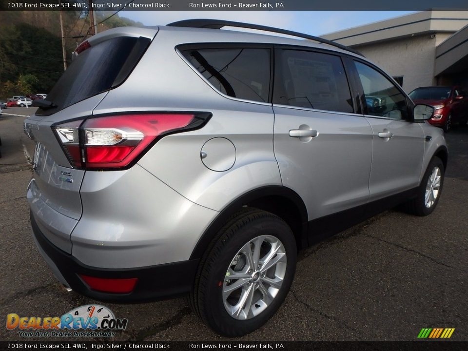 2018 Ford Escape SEL 4WD Ingot Silver / Charcoal Black Photo #2