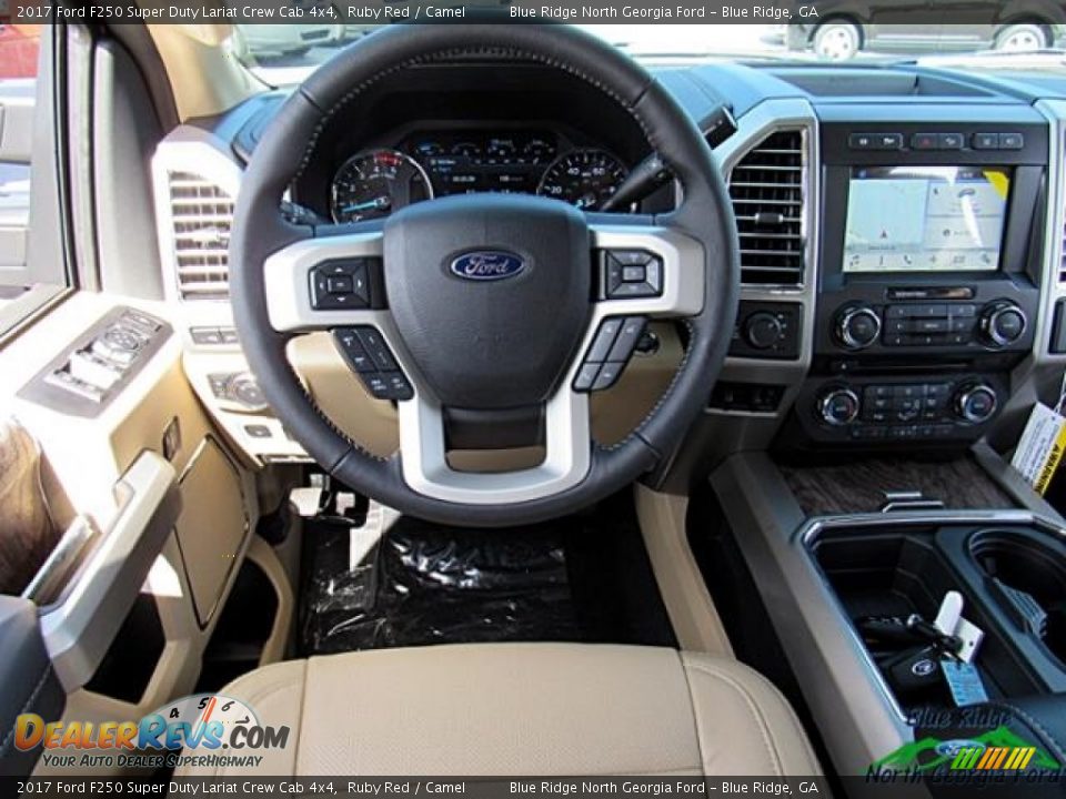 2017 Ford F250 Super Duty Lariat Crew Cab 4x4 Ruby Red / Camel Photo #15