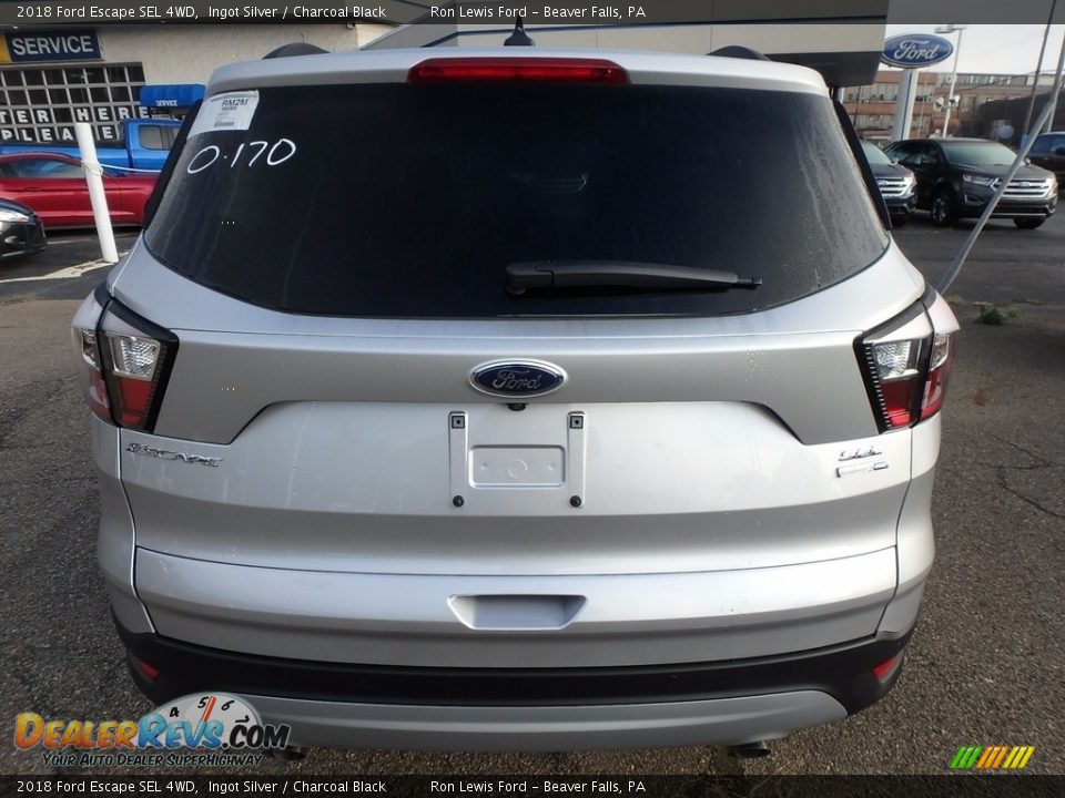 2018 Ford Escape SEL 4WD Ingot Silver / Charcoal Black Photo #3
