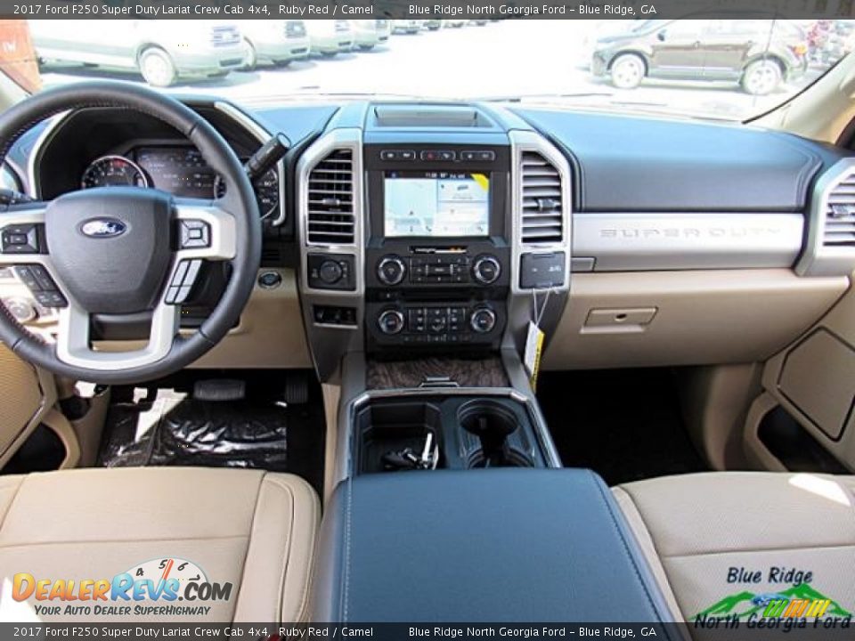 2017 Ford F250 Super Duty Lariat Crew Cab 4x4 Ruby Red / Camel Photo #16