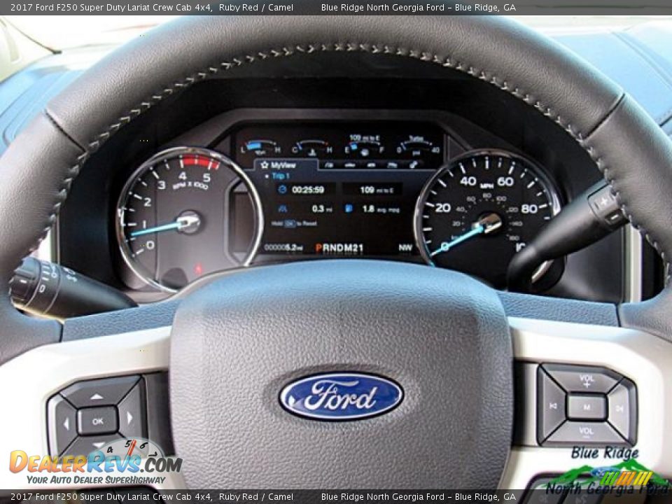 2017 Ford F250 Super Duty Lariat Crew Cab 4x4 Ruby Red / Camel Photo #18