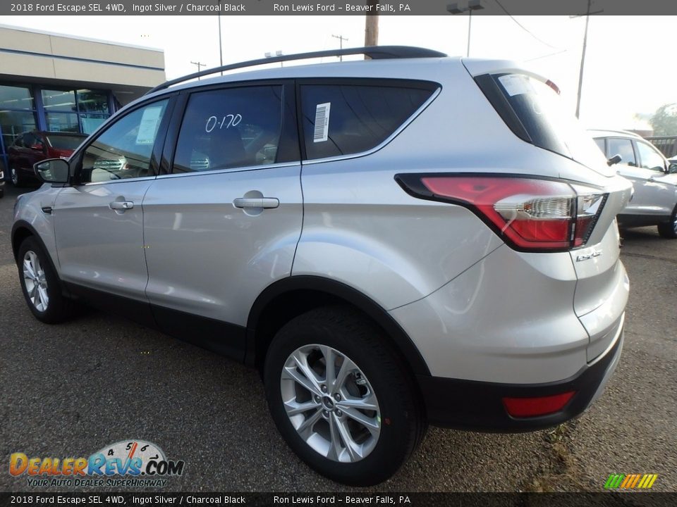 2018 Ford Escape SEL 4WD Ingot Silver / Charcoal Black Photo #5