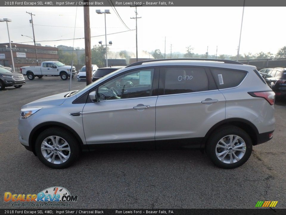 2018 Ford Escape SEL 4WD Ingot Silver / Charcoal Black Photo #6