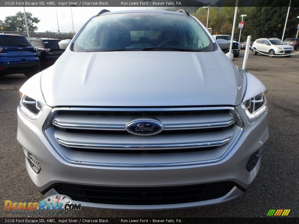 2018 Ford Escape SEL 4WD Ingot Silver / Charcoal Black Photo #8