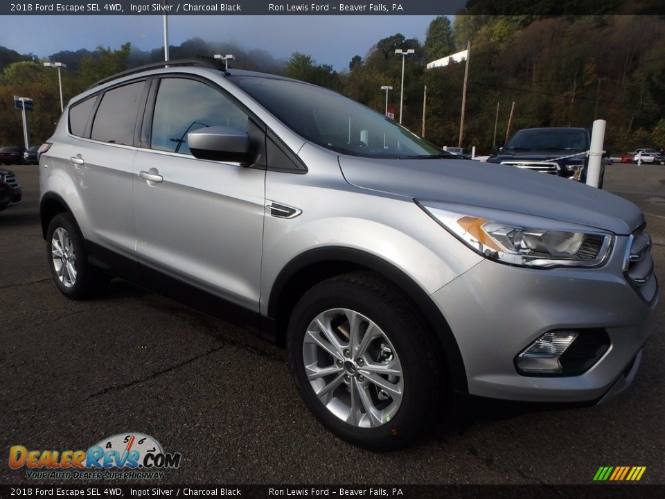 2018 Ford Escape SEL 4WD Ingot Silver / Charcoal Black Photo #9