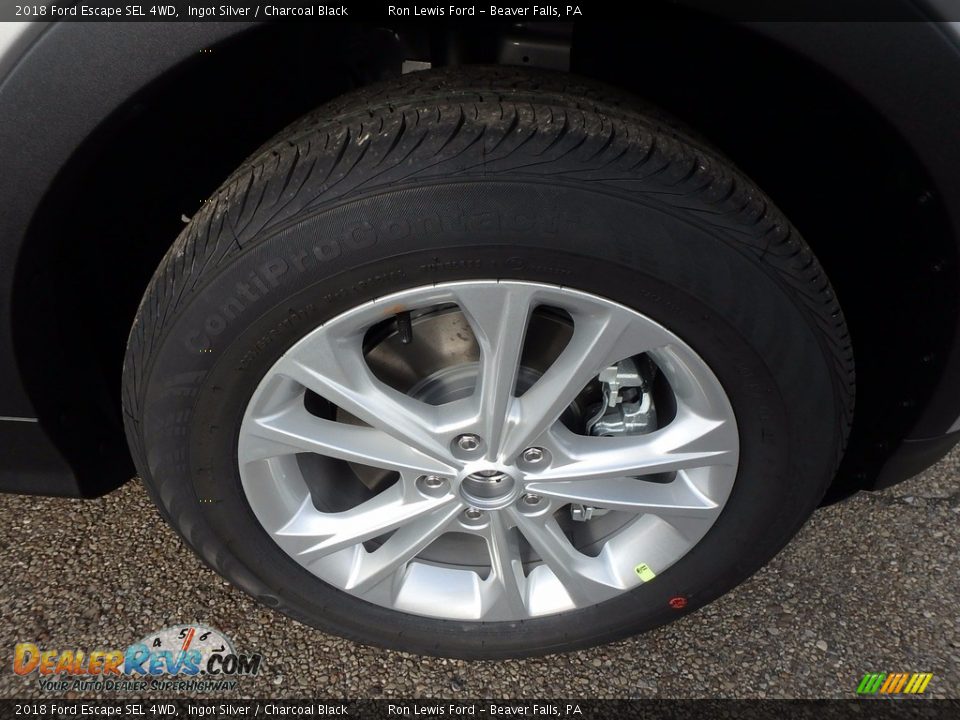 2018 Ford Escape SEL 4WD Ingot Silver / Charcoal Black Photo #10
