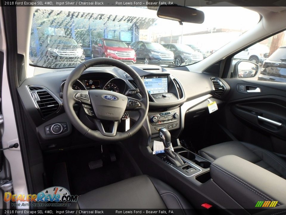 2018 Ford Escape SEL 4WD Ingot Silver / Charcoal Black Photo #13