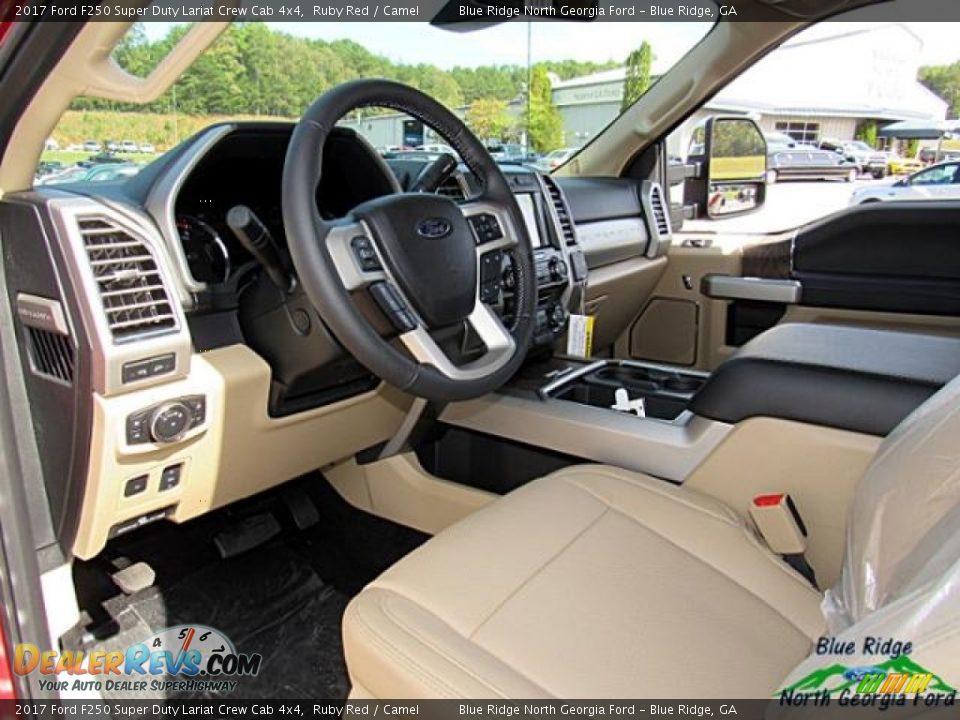 2017 Ford F250 Super Duty Lariat Crew Cab 4x4 Ruby Red / Camel Photo #33
