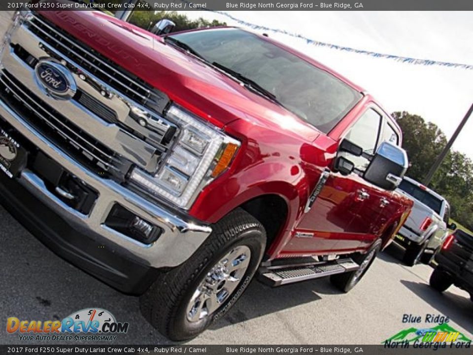 2017 Ford F250 Super Duty Lariat Crew Cab 4x4 Ruby Red / Camel Photo #35