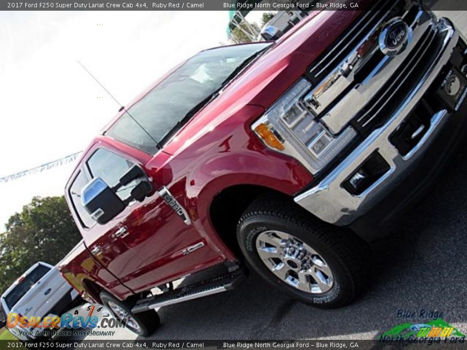 2017 Ford F250 Super Duty Lariat Crew Cab 4x4 Ruby Red / Camel Photo #36