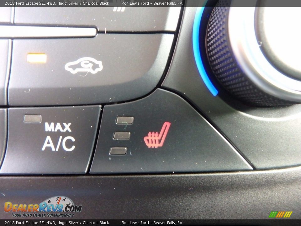 2018 Ford Escape SEL 4WD Ingot Silver / Charcoal Black Photo #18