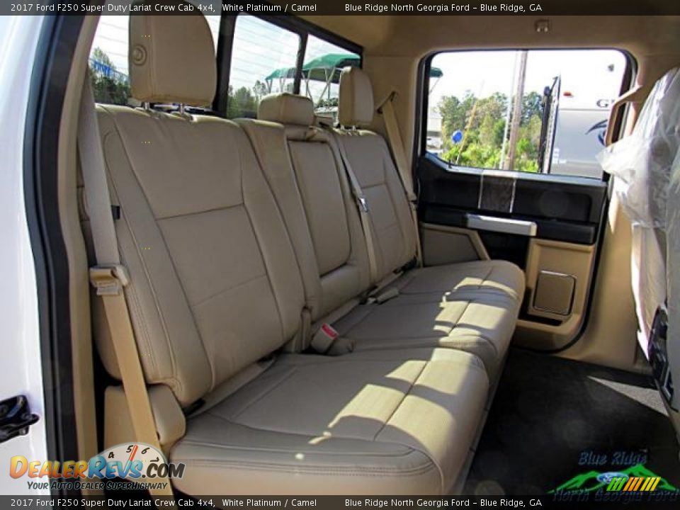 2017 Ford F250 Super Duty Lariat Crew Cab 4x4 White Platinum / Camel Photo #12