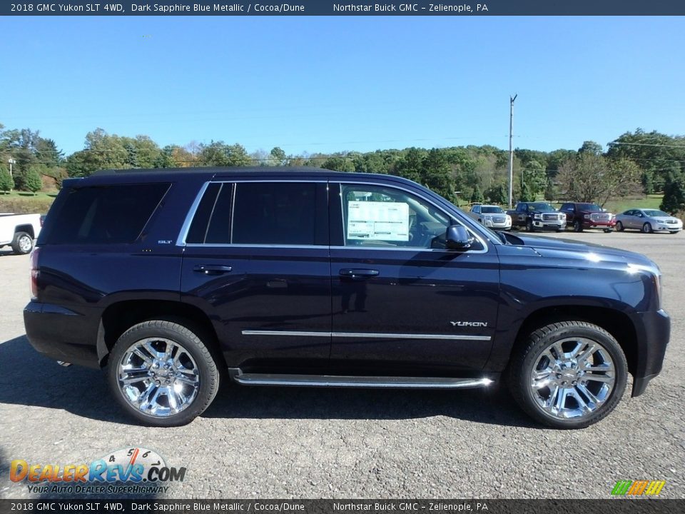 Dark Sapphire Blue Metallic 2018 GMC Yukon SLT 4WD Photo #4