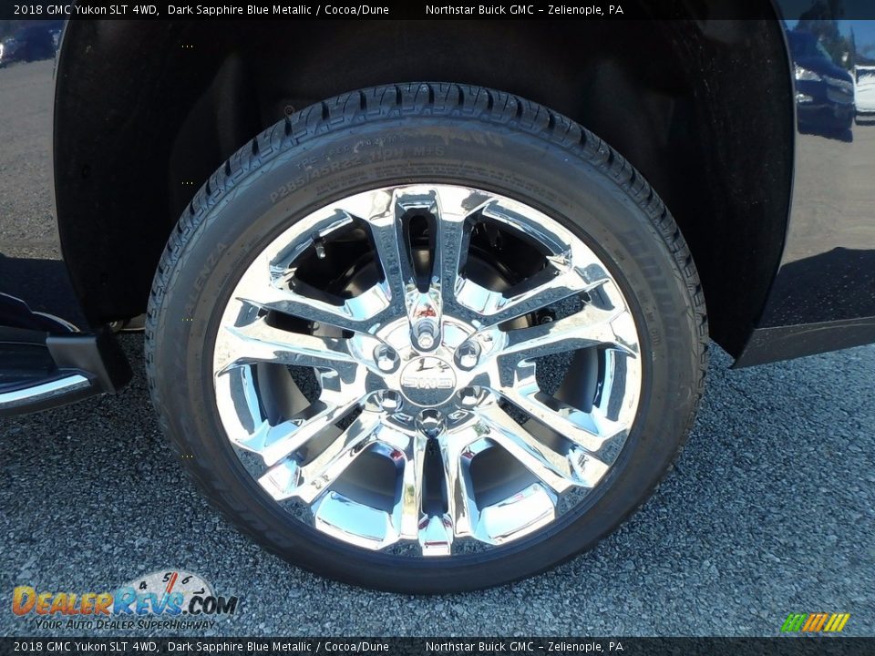 2018 GMC Yukon SLT 4WD Dark Sapphire Blue Metallic / Cocoa/Dune Photo #9