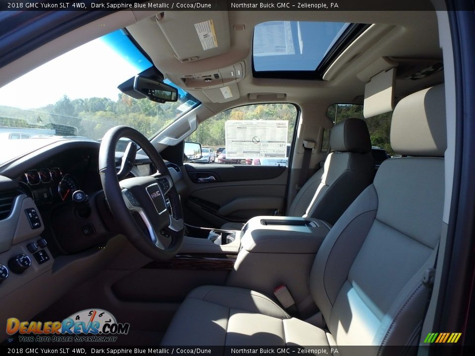 2018 GMC Yukon SLT 4WD Dark Sapphire Blue Metallic / Cocoa/Dune Photo #10