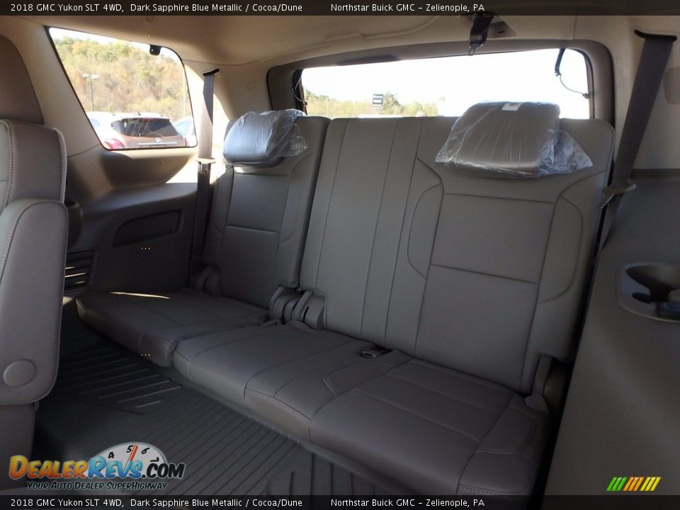 2018 GMC Yukon SLT 4WD Dark Sapphire Blue Metallic / Cocoa/Dune Photo #12