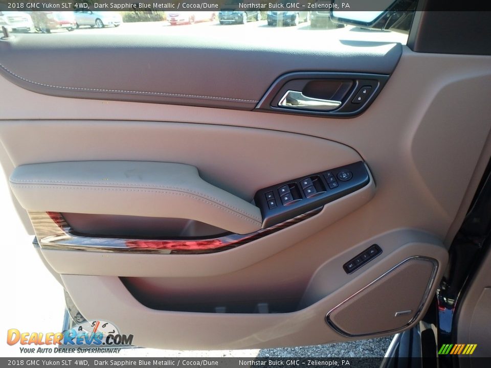 2018 GMC Yukon SLT 4WD Dark Sapphire Blue Metallic / Cocoa/Dune Photo #14