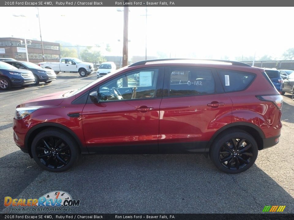 2018 Ford Escape SE 4WD Ruby Red / Charcoal Black Photo #6
