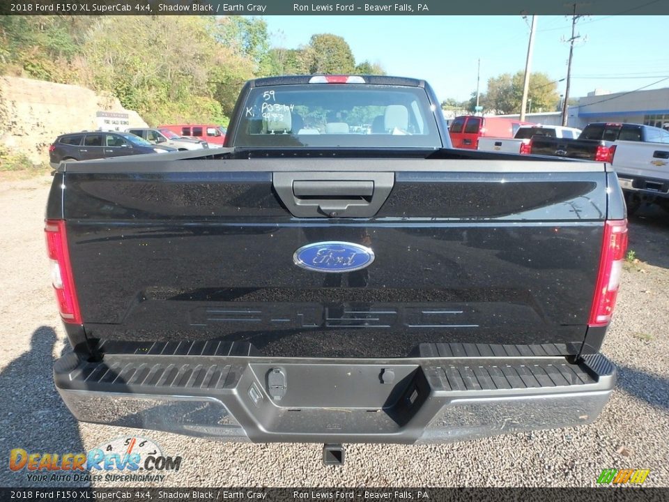 2018 Ford F150 XL SuperCab 4x4 Shadow Black / Earth Gray Photo #3