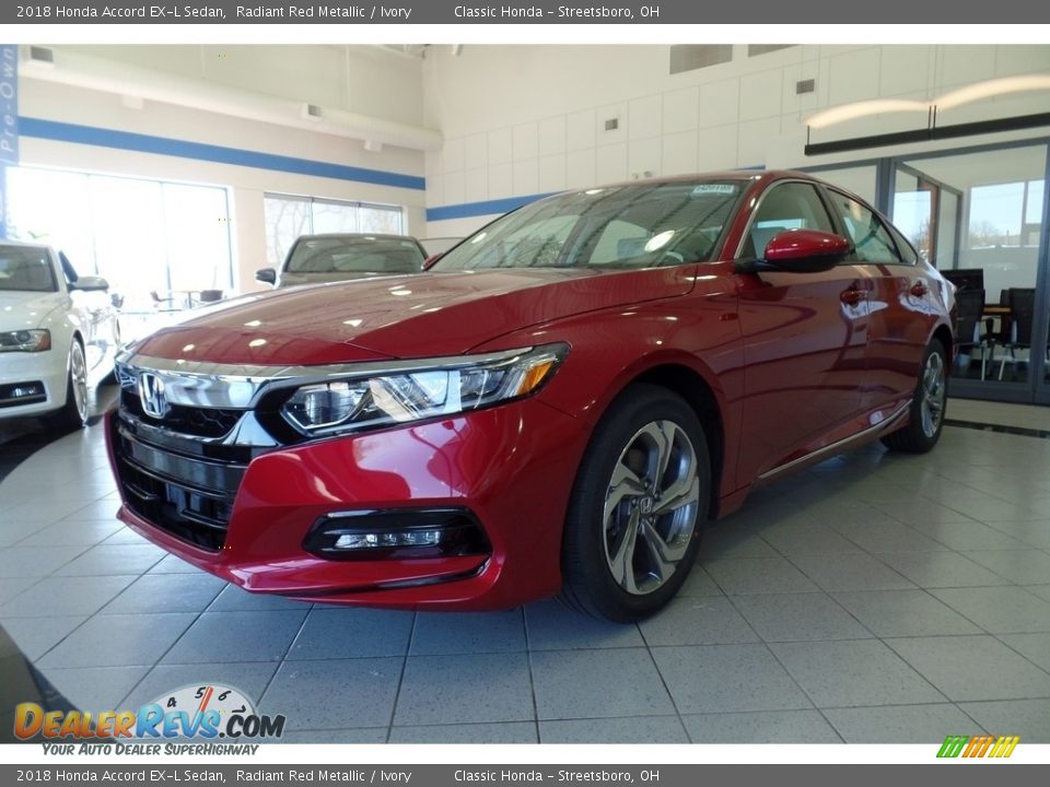 2018 Honda Accord EX-L Sedan Radiant Red Metallic / Ivory Photo #1
